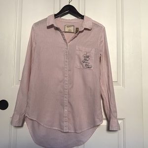 Arizona Jean Co. Pink and White Button-Up